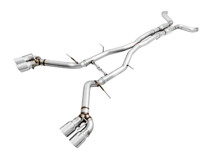 AWE Tuning 16-19 Chevy Camaro SS Resonated Cat-Back Exhaust-Track Edition (Quad Chrome Silver Tips)