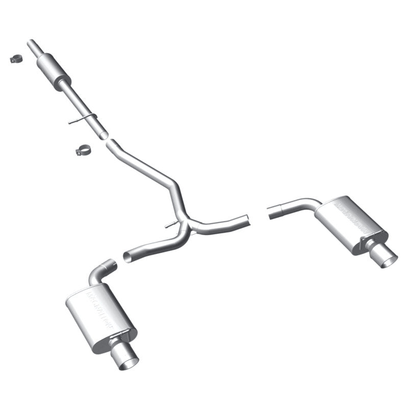 MagnaFlow 11-13 Ford Explorer V6 3.5L SS Catback Escape Dupla Saída Traseira Dividida com Pontas SS de 3,5 pol.