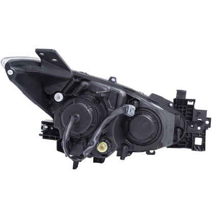 Faros delanteros proyectores ANZO con halo negro con ámbar 14-17 Mazda 3