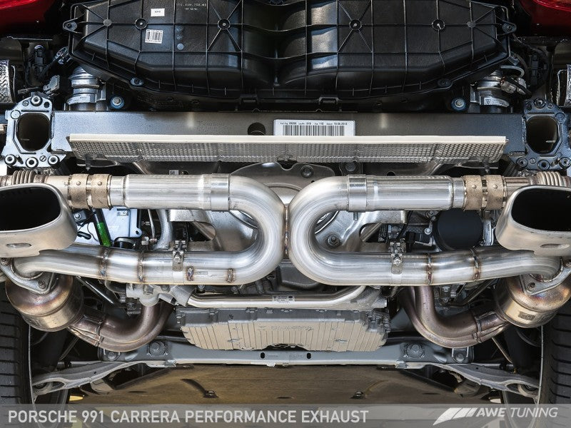 AWE Tuning 991 Carrera Performance Exhaust - Use Stock Tips