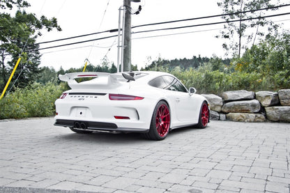 MBRP 14-15 Porsche GT3/GT3RS 3in Center Silenciador Bypass 4in Tips - Revestimiento negro