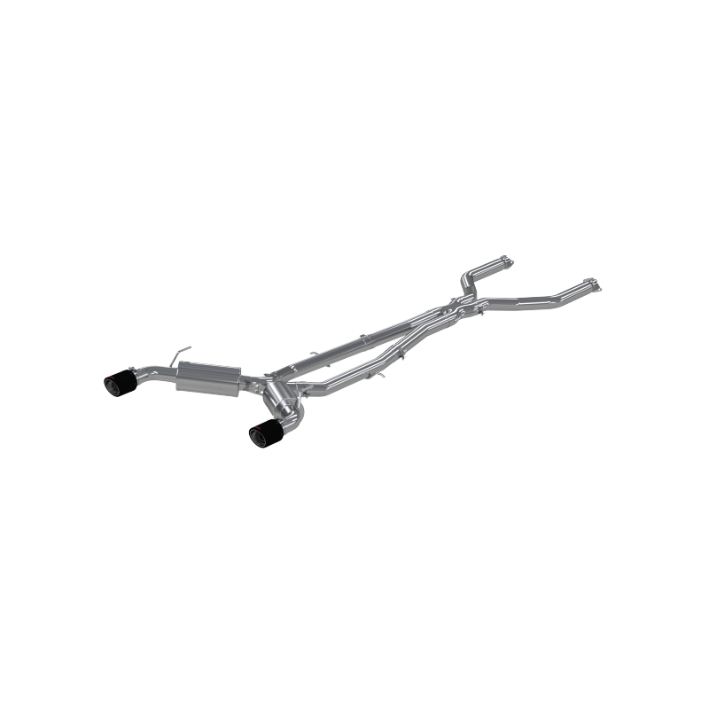 MBRP 16-19 Infiniti Q50 3.0L FWD/AWD 3in Cat Back con puntas de fibra de carbono de 4.5in OD - T304