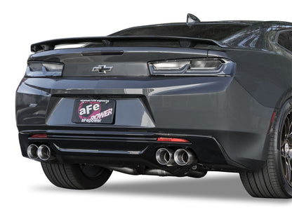 aFe MACHForce XP 3in 304 SS Axle-Back Dual Exhaust (NPP) com pontas polidas 16-17 Camro SS V8-6.2L