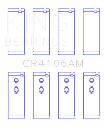 King Engine Bearings Daewoo/GM/Isuzu/Opel/Vauxhall (Size 0.25) Rod Bearing Set