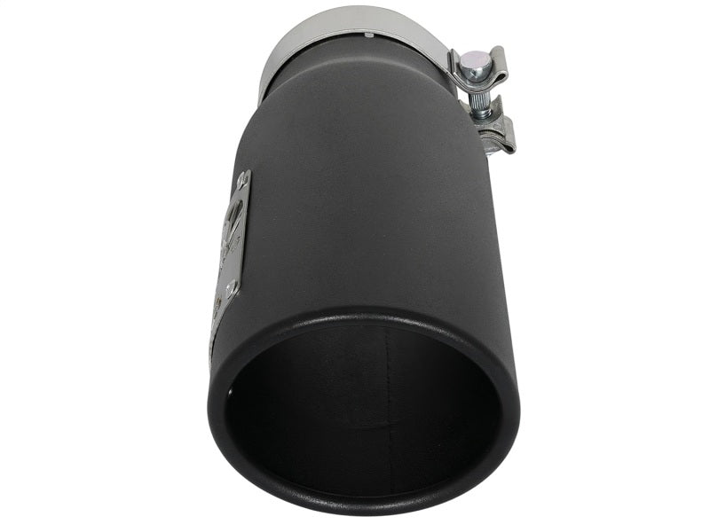 aFe MACH Force-Xp 409 Punta de escape de acero inoxidable 3.5 pulg. x 4.5 pulg. Salida x 12 pulg. L Abrazadera