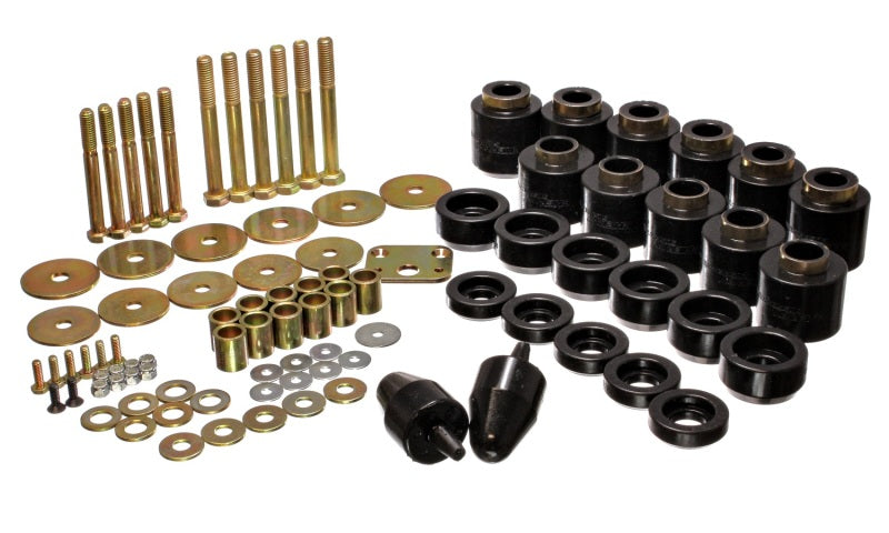 Kit de elevación de carrocería negra Energy Suspension de 1 pulg.