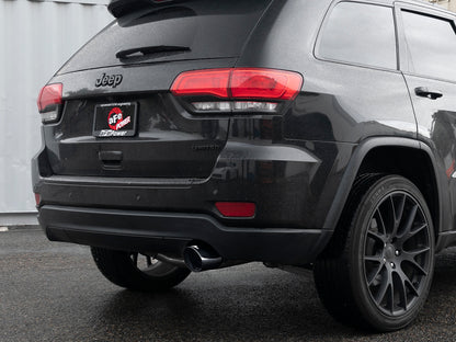 Escape aFe Large Bore HD 3in 304 SS Cat-Back com pontas pretas 14-19 Jeep Grand Cherokee (WK2) V6-3.6L