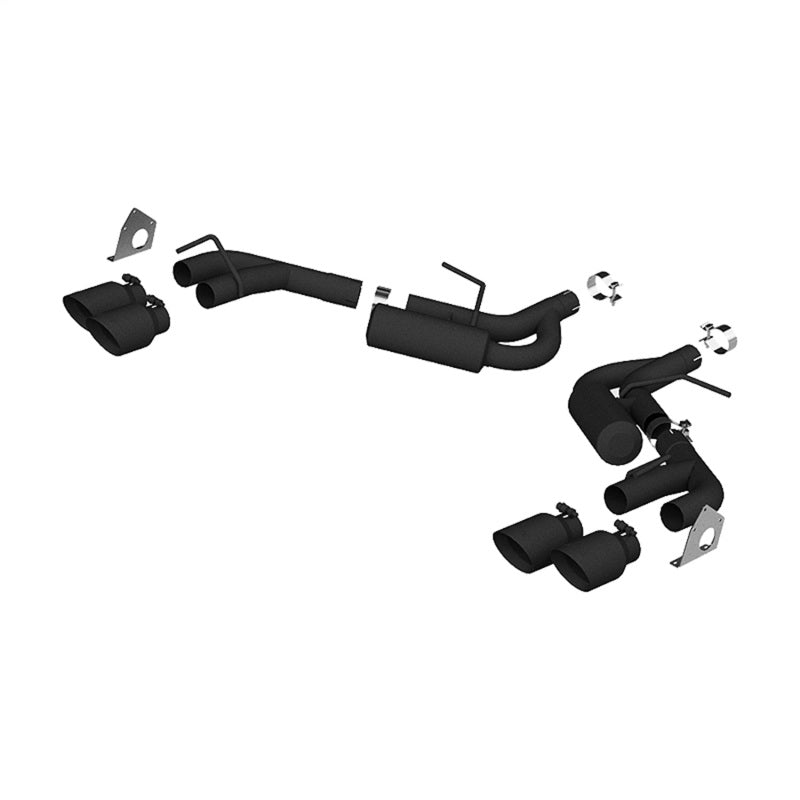 MBRP 16-19 Chevrolet Camaro V6 2.5in BLK NPP escape trasero de doble eje con puntas de pared doble cuádruple de 4in
