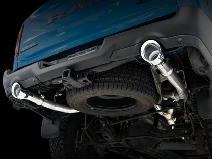 AWE Tuning 19-21 RAM 1500 5,7L (com recortes) 0FG Saída dupla traseira Cat-Back Exaustão - Pontas cromadas prateadas