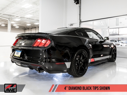 Escape AWE Tuning S550 Mustang GT Cat-back - Touring Edition (Diamond Black Tips)