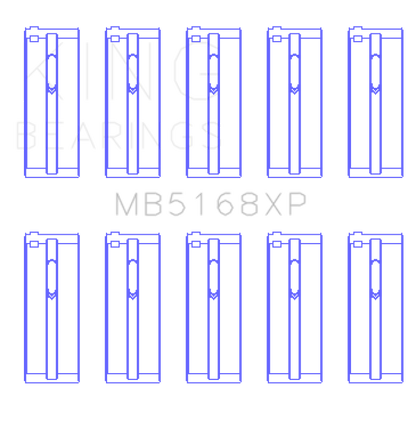 King Engine Bearings Honda H22 50mm Journal Crankshaft Main Bearing Set - Size STDX