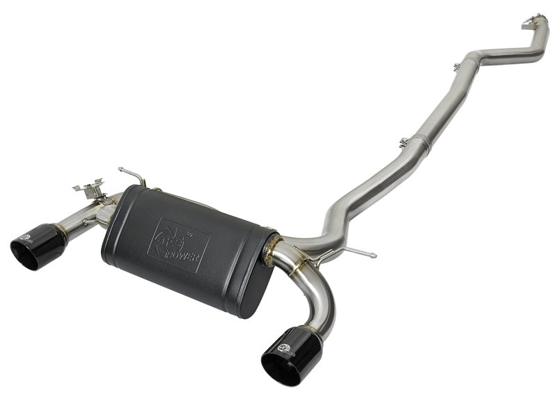 Escapes aFe MACHForce XP Cat-Back SS 16-17 BMW 340i/iX 440i/iX (F3X) L6-3.0L (B58) com ponteiras pretas