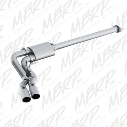 MBRP 15-16 Ford F-150 2,7L/3,5L/5,0L 3 pol Cat Back Lateral Único Pré-Eixo Saída Dupla T304