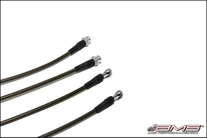 AMS Performance 08-15 Mitsubishi EVO X Linhas de freio de aço inoxidável (4 linhas)