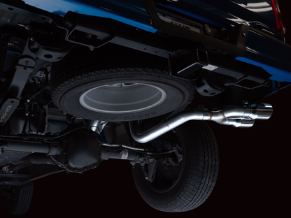 AWE 0FG 21+ Ford F150 Dupla saída lateral Cat-Back Exaustão - 4,5 pol Cromado Silver Tips