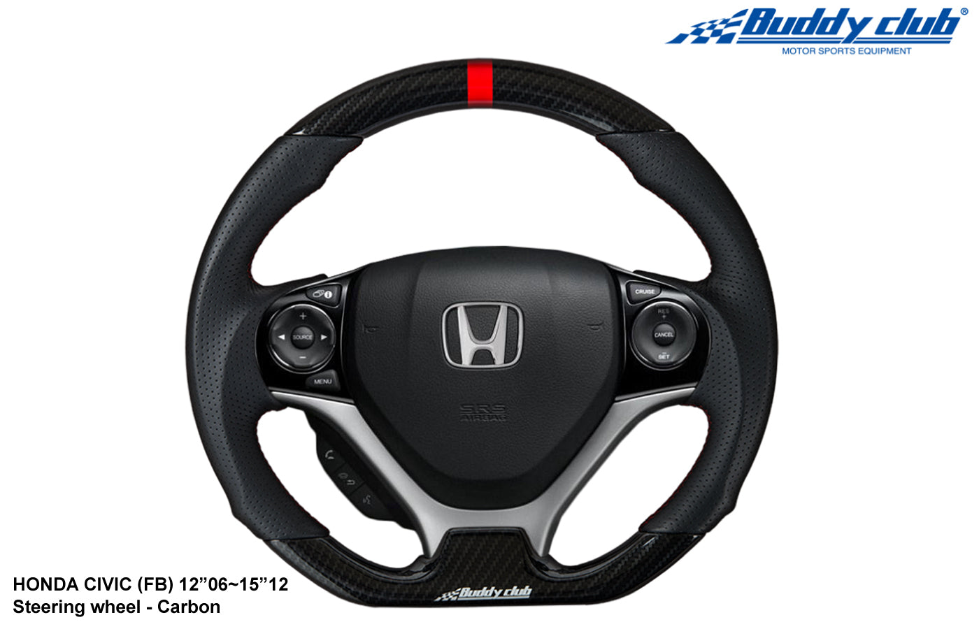 Buddy Club - Volante esportivo Civic 12-15 -Carbon Style (BC08-RSSWFB-C)