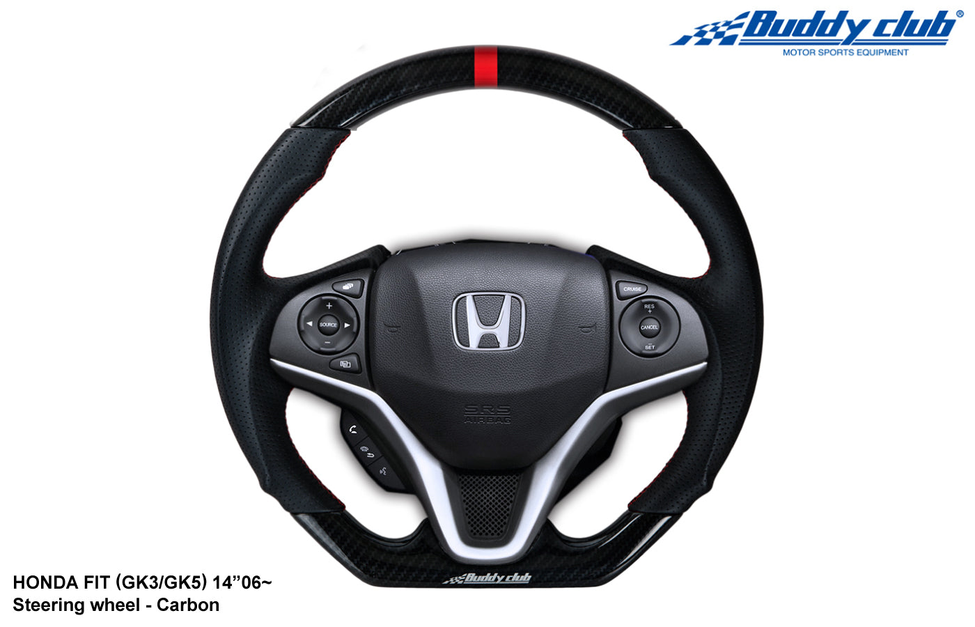 Buddy Club - Sport Steering Wheel Fit 15+ -Carbon Style (BC08-RSSWGK-C)
