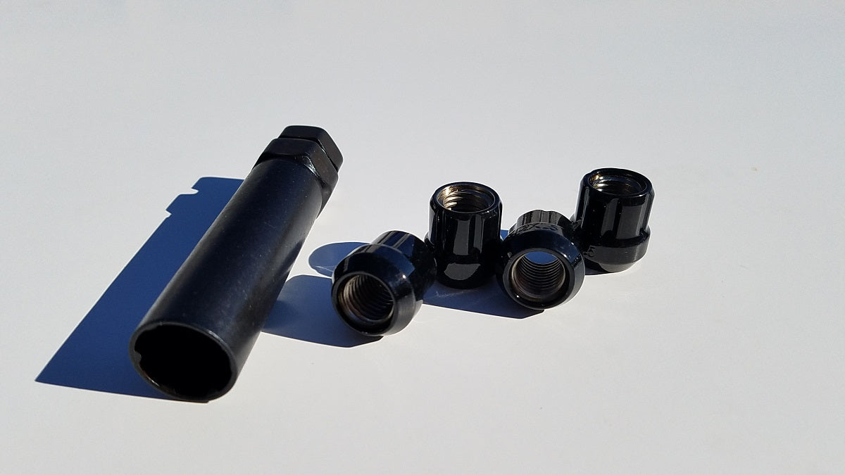 Motorsport Hardware - Kit de bloqueo de sintonizador corto negro de 12 × 1,5