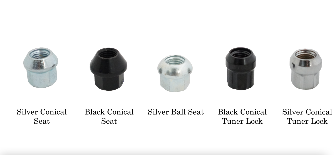 Motorsport Hardware - *CONVERSION STUD 14×1.25-14×1.5* 78mm Black Bullet Nose Stud Kit