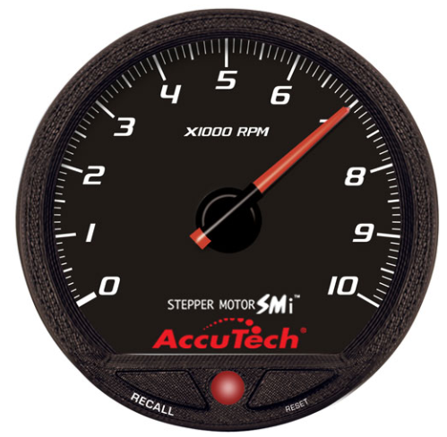 Longacre Racing - Stepper Motor Tach w/Warning Light 0-10,000 RPM (44384)