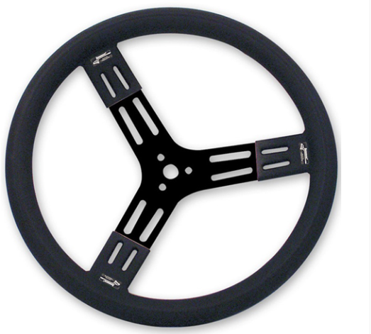 Longacre Racing - 15" Aluminum Steering Wheel Black (56809)