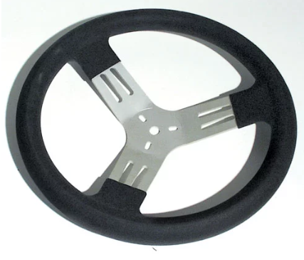 Longacre Racing - 13" Aluminum Karting Steering Wheel Natural Aluminum Spokes (56830)