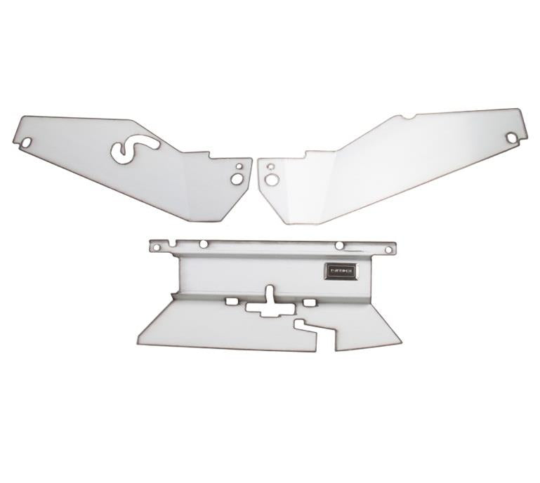 NRG - KIT DE 3 PIEZAS DE PANEL DE DESVIACIÓN DE AIRE DE ACERO INOXIDABLE