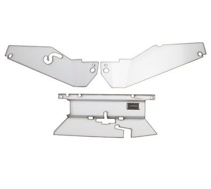 NRG - KIT DE 3 PIEZAS DE PANEL DE DESVIACIÓN DE AIRE DE ACERO INOXIDABLE