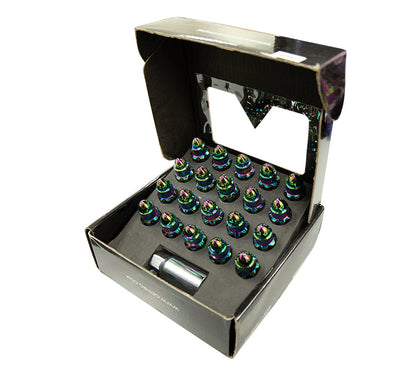 NRG - 500 SERIES "STEEL" LUG NUT BULLET SHAPE 5 LUG SETS (21 PIECES) INCL LOCK KEY