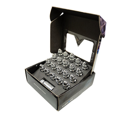 NRG - 500 SERIES "STEEL" LUG NUT BULLET SHAPE 5 LUG SETS (21 PIECES) INCL LOCK KEY