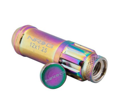 NRG - 700 SERIES "STEEL" LUG NUTS W/ DUST CAP COVER 5 LUG SETS (21 PIECES) INCL LOCK & LOCK SOCKET