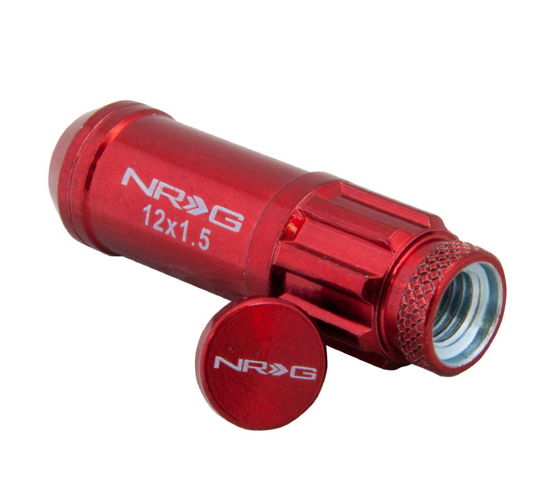 NRG - 700 SERIES "STEEL" LUG NUTS W/ DUST CAP COVER 5 LUG SETS (21 PIECES) INCL LOCK & LOCK SOCKET