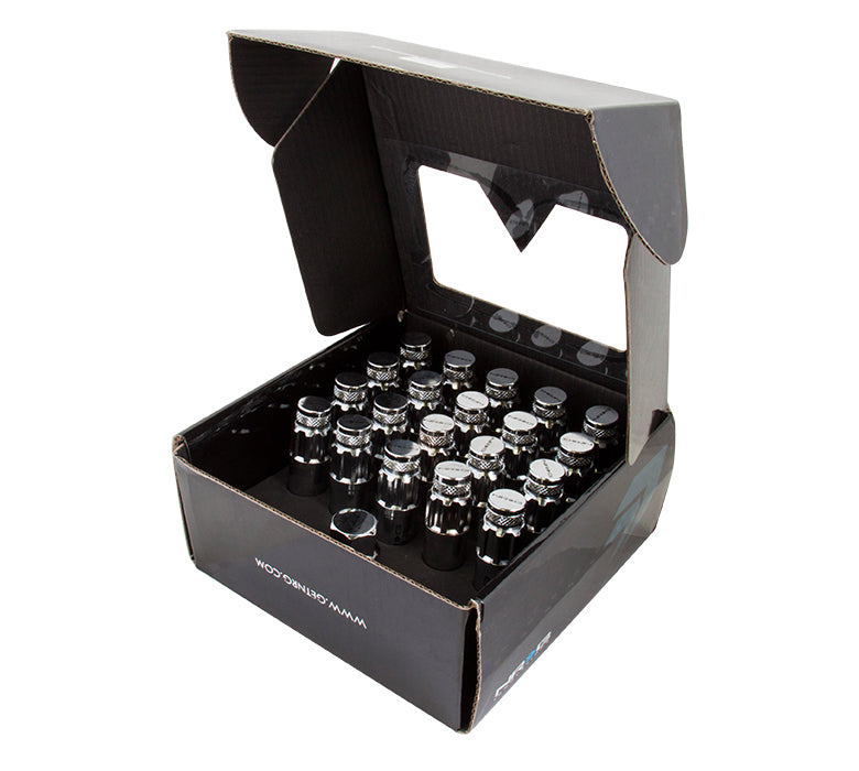 NRG - 700 SERIES "STEEL" LUG NUTS W/ DUST CAP COVER 5 LUG SETS (21 PIECES) INCL LOCK & LOCK SOCKET