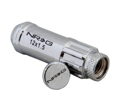 NRG - 700 SERIES "STEEL" LUG NUTS W/ DUST CAP COVER 5 LUG SETS (21 PIECES) INCL LOCK & LOCK SOCKET