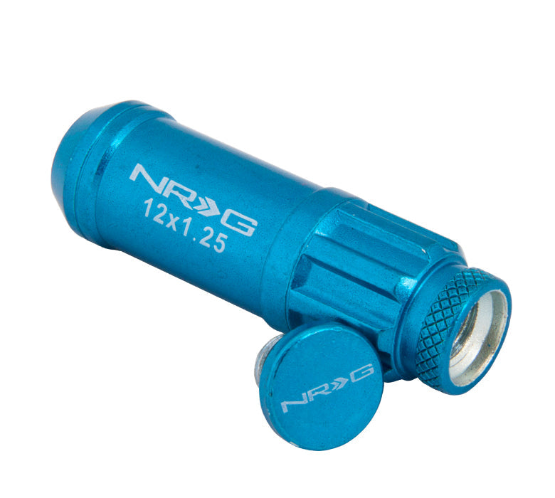 NRG - 700 SERIES "STEEL" LUG NUTS W/ DUST CAP COVER 5 LUG SETS (21 PIECES) INCL LOCK & LOCK SOCKET