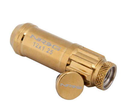 NRG - 700 SERIES "STEEL" LUG NUTS W/ DUST CAP COVER 5 LUG SETS (21 PIECES) INCL LOCK & LOCK SOCKET