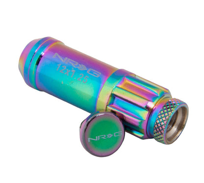 NRG - 700 SERIES "STEEL" LUG NUTS W/ DUST CAP COVER 5 LUG SETS (21 PIECES) INCL LOCK & LOCK SOCKET