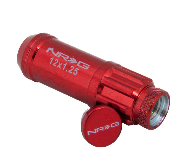 NRG - 700 SERIES "STEEL" LUG NUTS W/ DUST CAP COVER 5 LUG SETS (21 PIECES) INCL LOCK & LOCK SOCKET