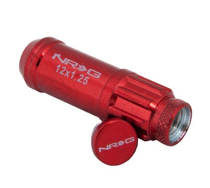 NRG - 700 SERIES "STEEL" LUG NUTS W/ DUST CAP COVER 5 LUG SETS (21 PIECES) INCL LOCK & LOCK SOCKET