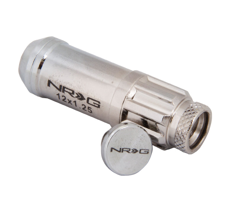 NRG - 700 SERIES "STEEL" LUG NUTS W/ DUST CAP COVER 5 LUG SETS (21 PIECES) INCL LOCK & LOCK SOCKET