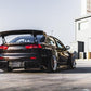 rear angled view of black EVO X with Custom Wide Body Kit