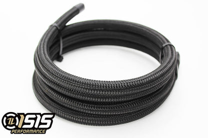 ISR Performance - Manguera de nailon negro trenzado 6AN - (por pie)(IS-6AN-BLK)
