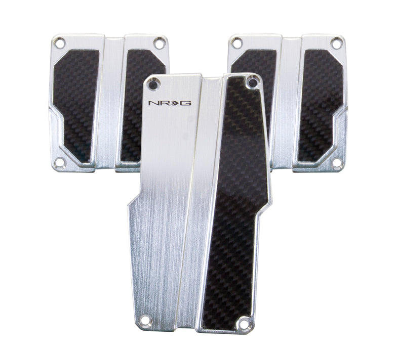 NRG - BRUSHED ALUMINUM SPORT PEDALS; MANUAL TRANS STYLE