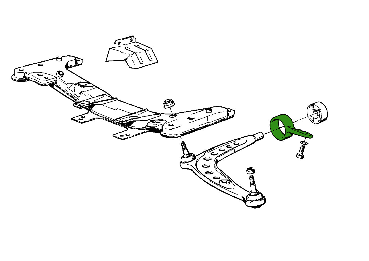 PMC Motorsport - Adjustable Control Arm- / Trailing Arm Bush Bracket "lollipops" BMW E30 E36 Uniball