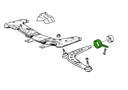 PMC Motorsport - Adjustable Control Arm- / Trailing Arm Bush Bracket "lollipops" BMW E30 E36 Uniball