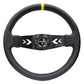 NRG - DEEP DISH SPORT STEERING WHEEL REINFORCED VERSION W/ TWO SPOKE CENTER W/ ARROW CUT OUT 3IN DEEP DISH