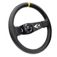 NRG - DEEP DISH SPORT STEERING WHEEL REINFORCED VERSION W/ TWO SPOKE CENTER W/ ARROW CUT OUT 3IN DEEP DISH