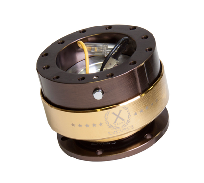 NRG - Liberación rápida Gen 2.0 (cuerpo de bronce B con anillo de oro cromado) (SRK-200BR-CG) 
