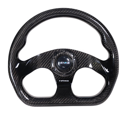 NRG - CARBON FIBER SERIES STEERING WHEEL FLAT BOTTOM DESIGN ALL CARBON