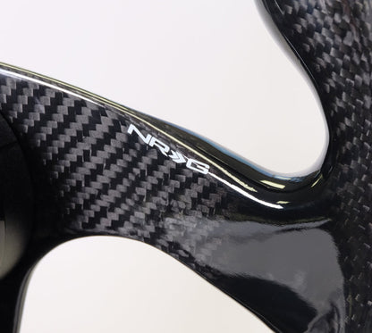 NRG - CARBON FIBER SERIES STEERING WHEEL FLAT BOTTOM DESIGN ALL CARBON